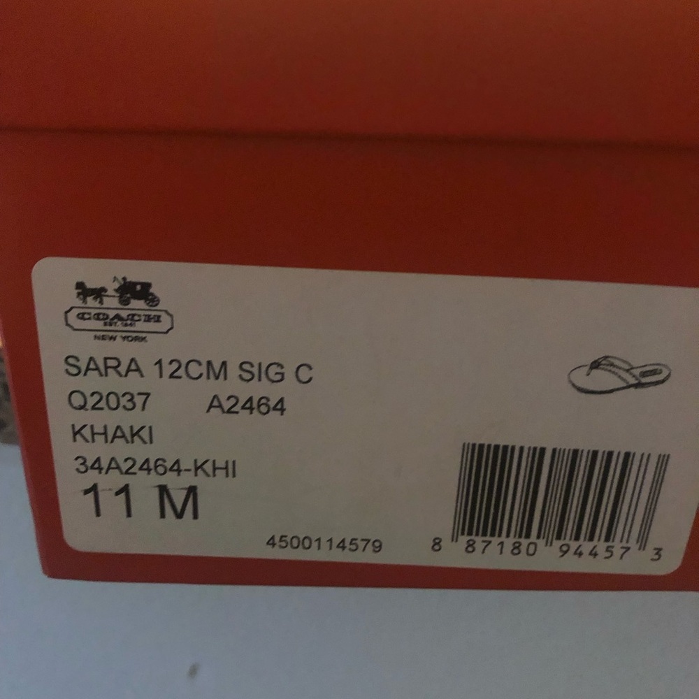 Coach Khaki Box Label - Sara 12CM